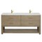 James Martin Vanities Lucian 72in Double Vanity, Carbon Oak w/ 3 CM Victorian Silver Quartz Top D704-V72-PBO-3VSL - alternate 1